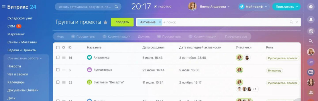 Совместные команды в Битрикс24